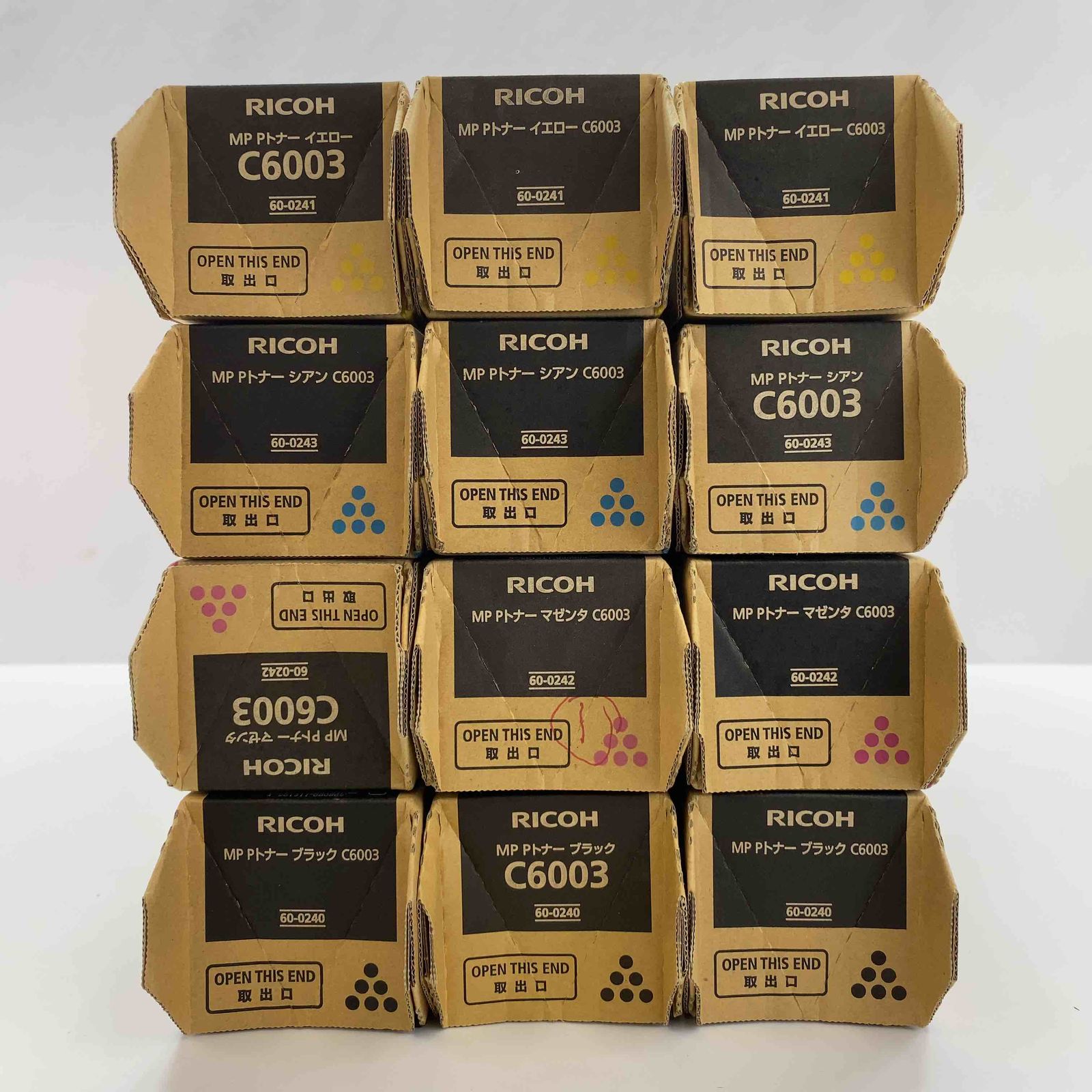 未使用 リコー 純正 トナー C6003 3色5本（シアン・イエロー・ブラック