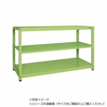 サカエ RKラック 3段タイプ 1800×450×1200mm グリーン RKN-8423
