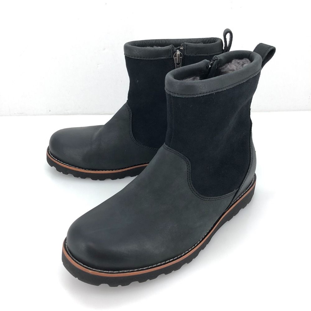 05w05307 アグ UGG HENDREN TL ムートンブーツ ブラック 26.0cm 中国製 メンズ ブーツ 品