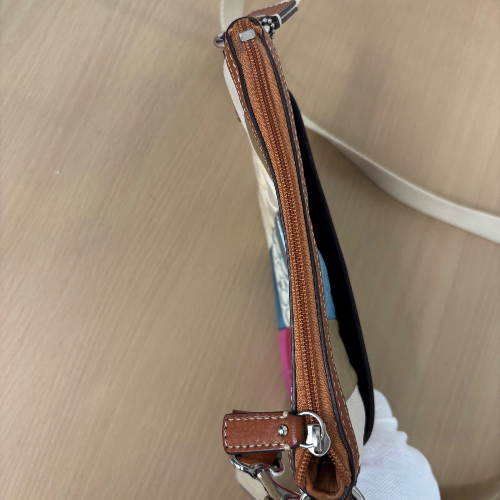 コーチ パッチワーク柄 ワンショルダーバッグ ▪️COACH コーチ パッチワークショルダーバッグ パッチワーク柄 斜め