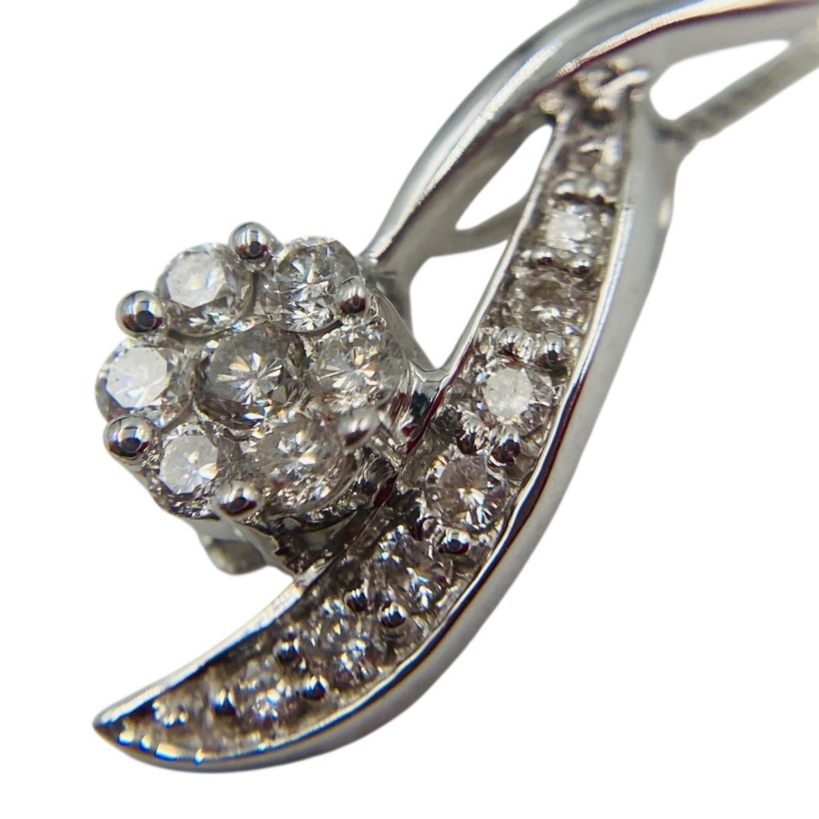 K18WG ダイヤ 0.3ct 3.2g 46㎝ 750 ネックレス ペンダントトップ