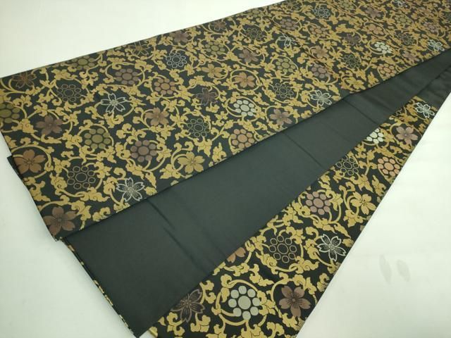 平和屋着物□極上 西陣織 陰山織物謹製 箔屋清兵衛 六通柄袋帯 花唐草  