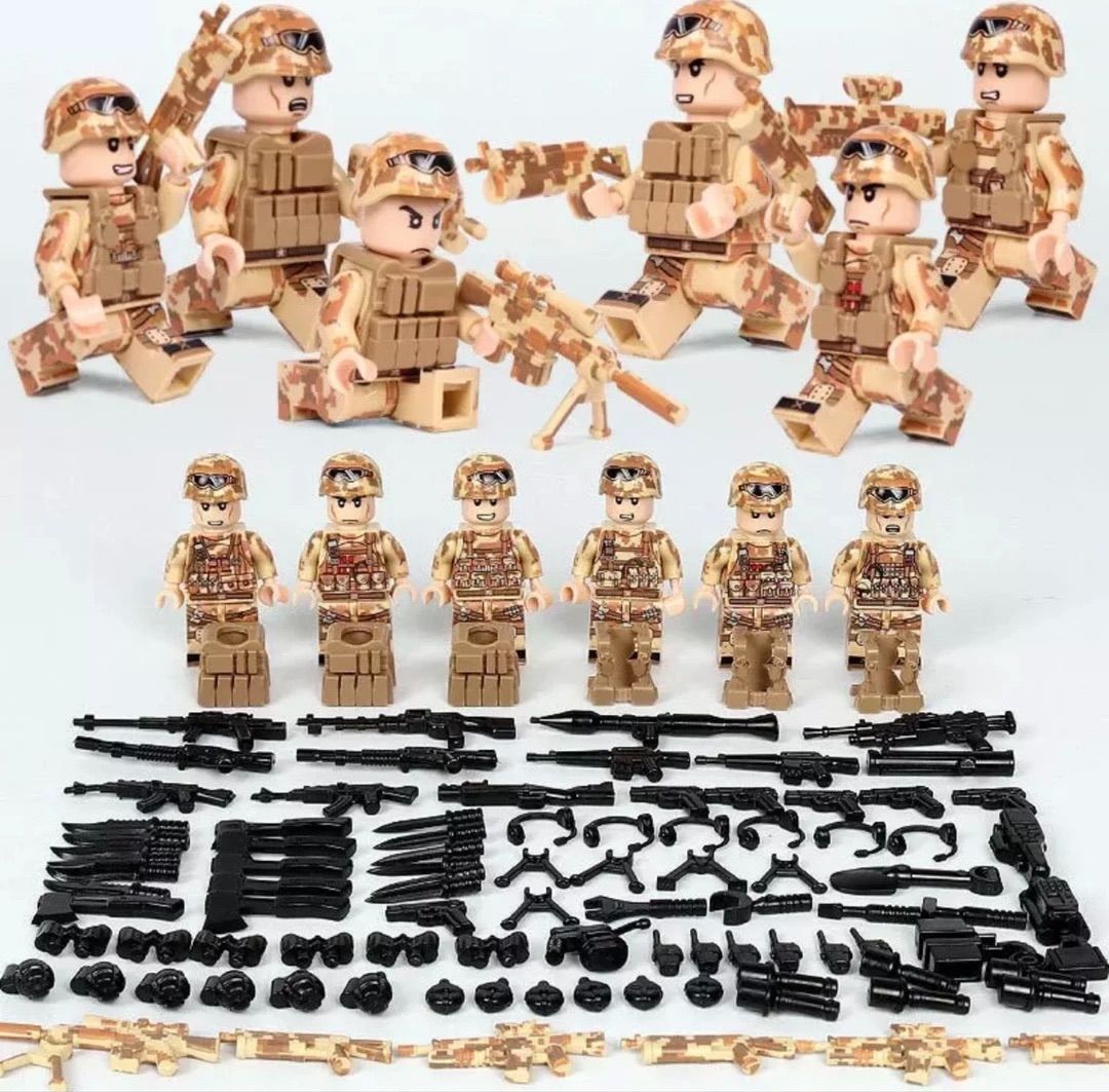 なにわのアッキー様専用】brickmania湾岸戦争米軍海兵隊ミニフィグ5体