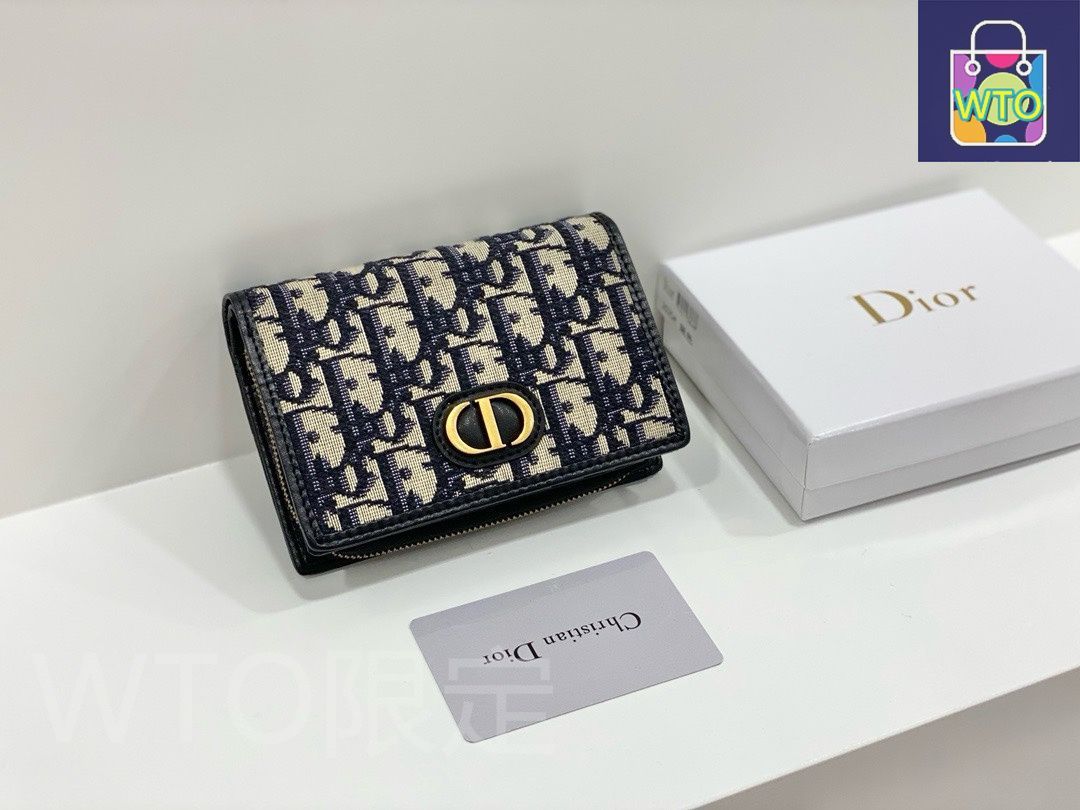 並行輸入ディオールミニ財布未使用 本日限定特価】Dior マルチ機能小型財布 ブラック 輸入牛皮使用