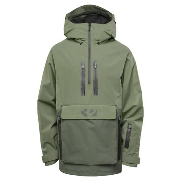 24-25 THIRTYTWO LIGHT ANORAK JKT MILITARY Lサイズ メンズ スノーボード スノボウェア ジャケット JACKET 型落ち 日本 ◎