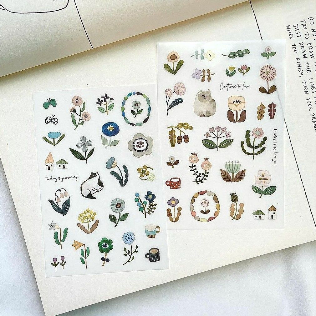 海外転写シール ☆ ボタニカル 3種類 ☆ MU