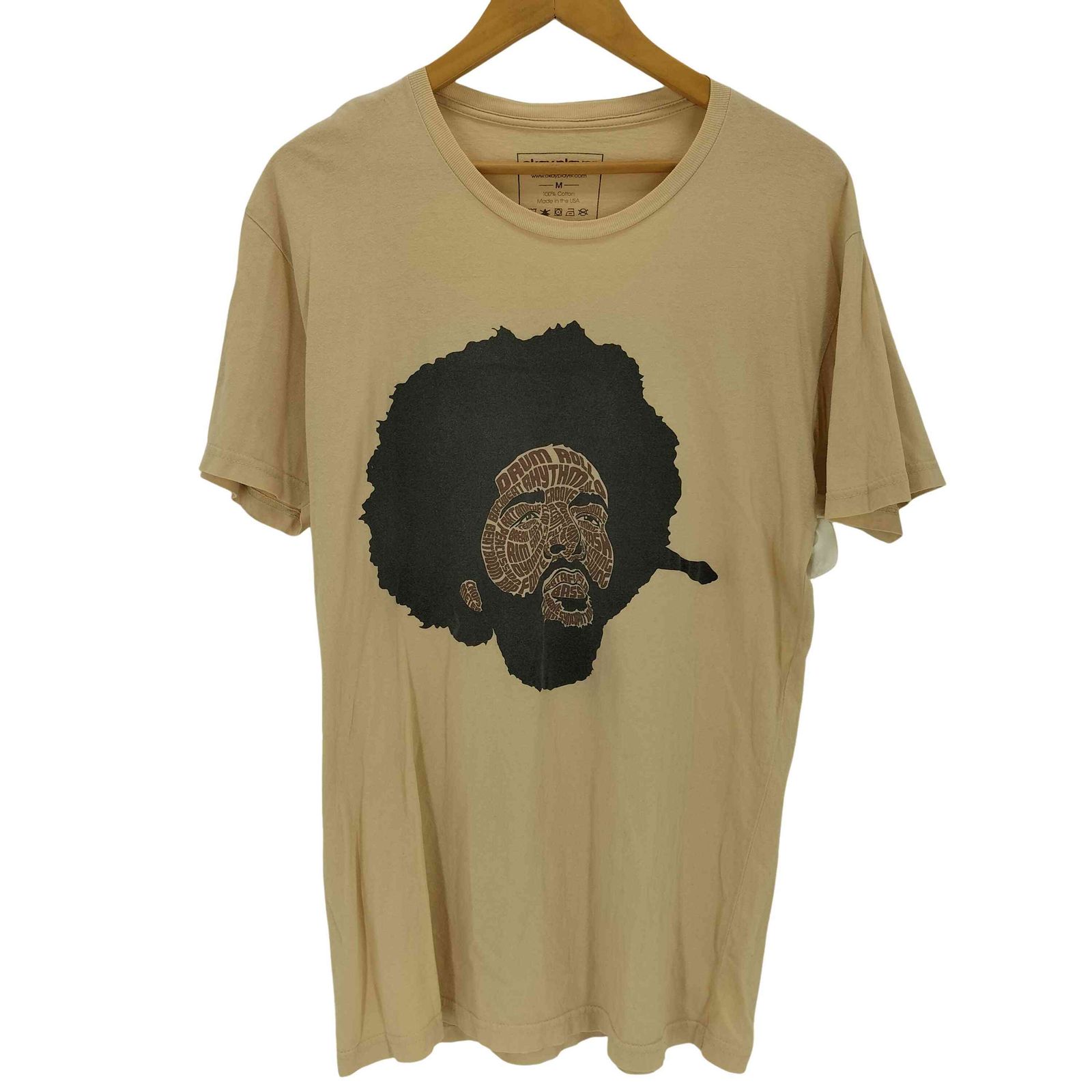 ユーズドフルギ USED古着 {{okey player}} アーティストプリントクルーネックTシャツ メンズ JPN：M 
