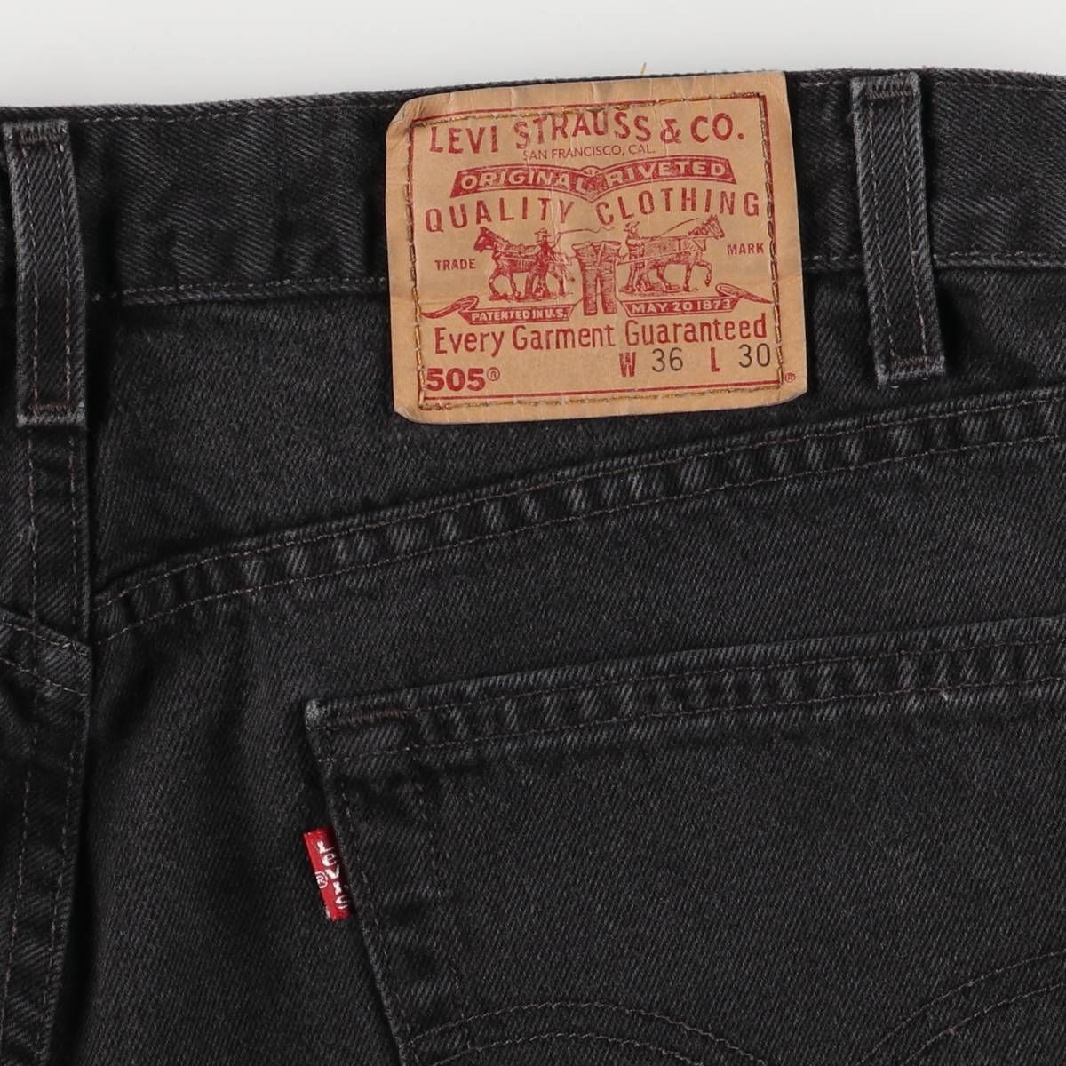 経済的 古着 90年代 リーバイス Levi s 505 REGULAR FIT STRAIGHT LEG ブラックデニム テーパードデニムパンツ メンズw35相当|evb010889 手袋