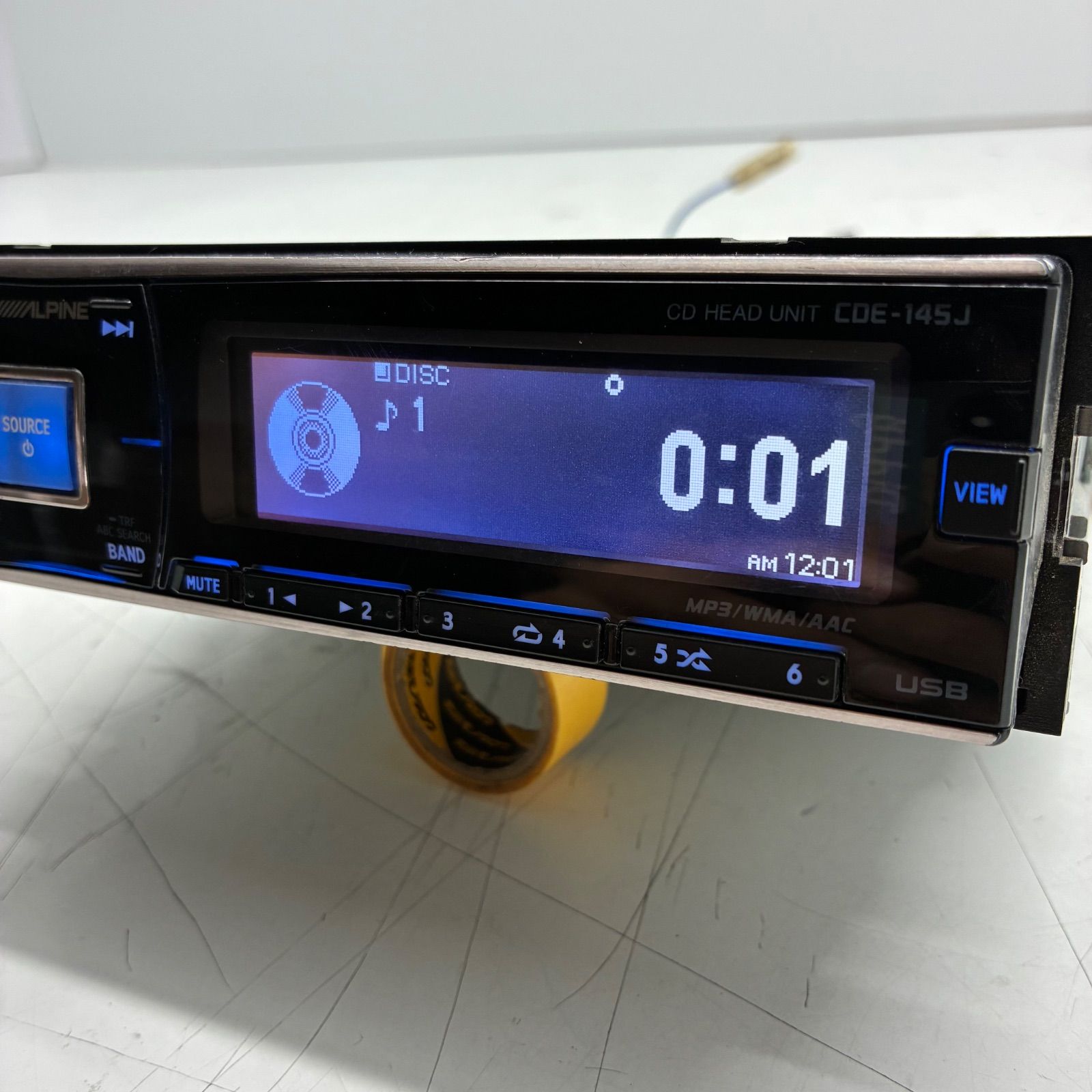 ALPINE アルパイン CDE-145J 1DIN カーオーディオ チューナー