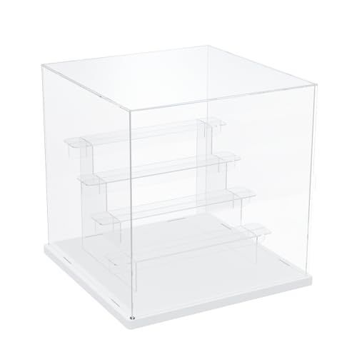 LEDライト付き 家具・インテリア ガラス製 5段 フィギュア