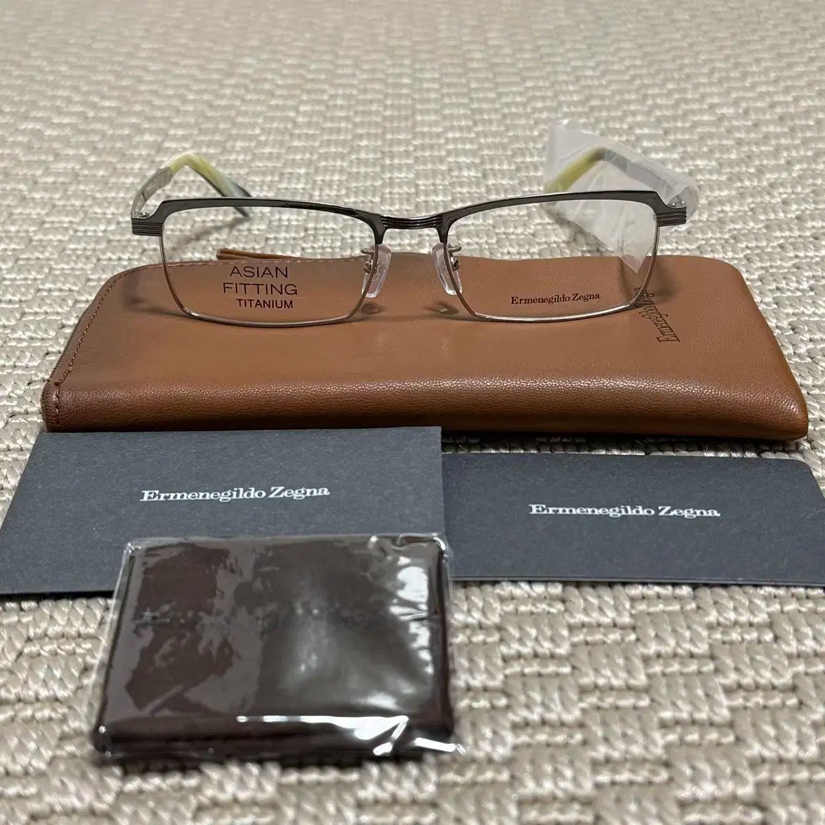 OS ZEGNA ゼニア チタン 銀 メガネフレーム