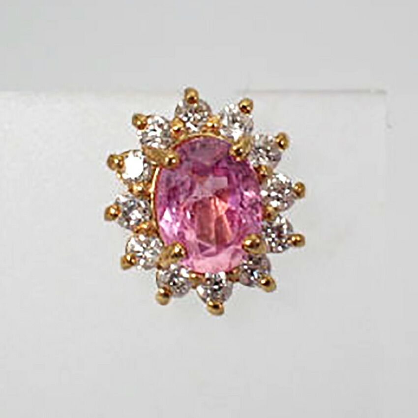 K18YG ピンクサファイア ダイヤモンド ピアス［i5-3］ - メルカリ