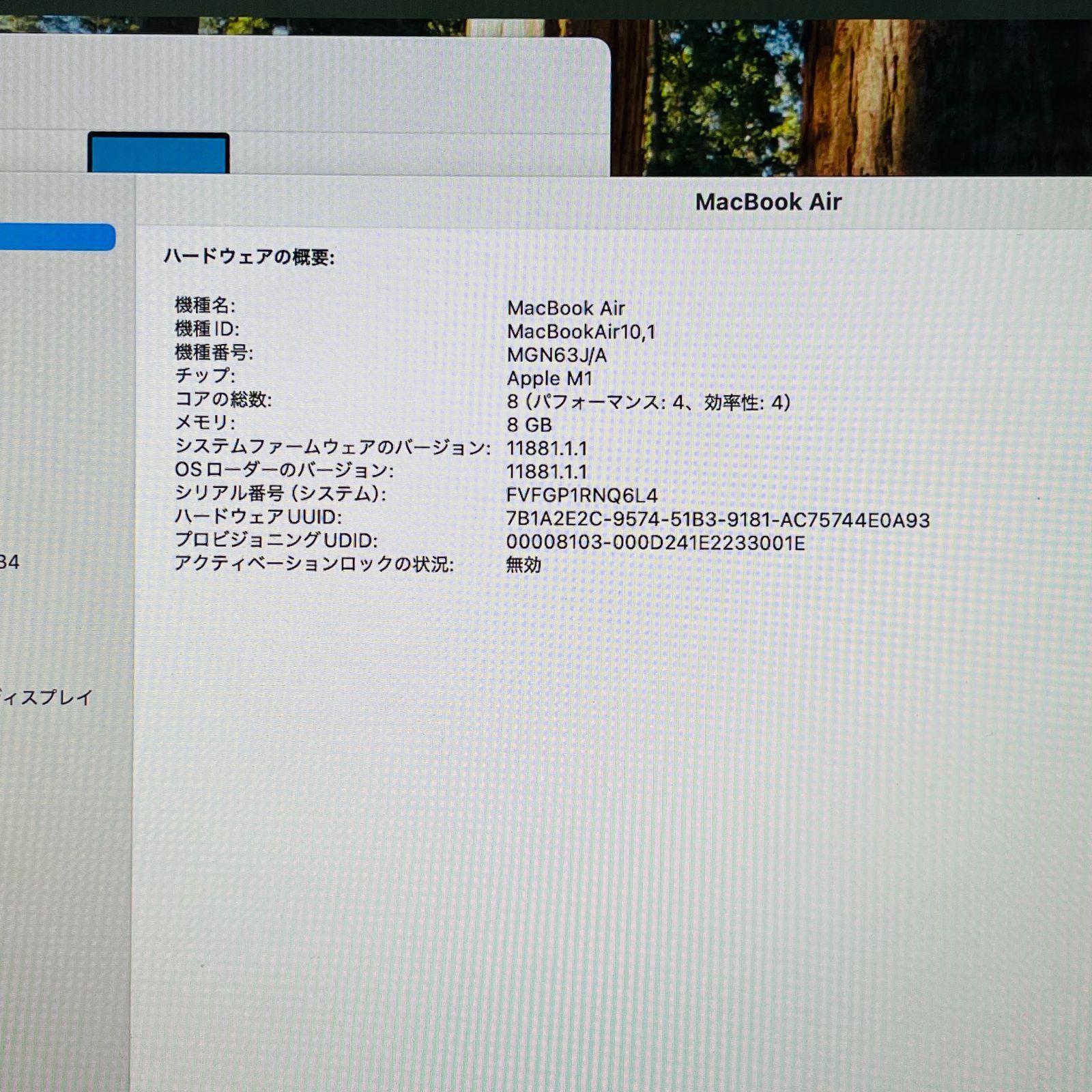 充放電回数32　8GM 256GB　M1 Apple MacBook Air美品 Apple MacBook Air M1 2020 13インチ