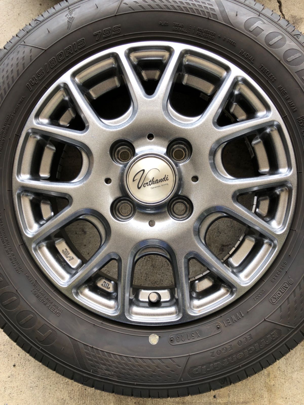 145 80R13 サマータイヤ 夏タイヤ 軽自動車 アルミホイールset