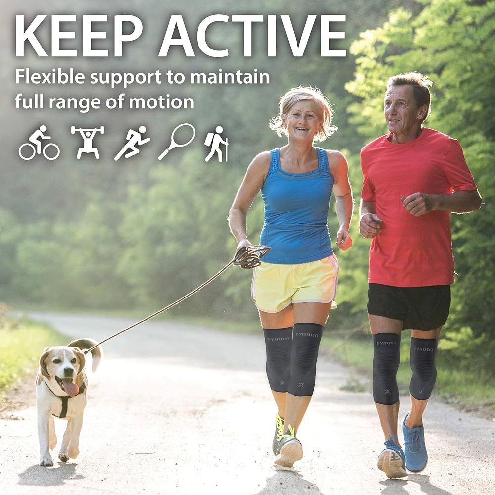 膝サポートブレース圧縮スリーブ 男女兼用 靭帯損傷、関節痛緩和