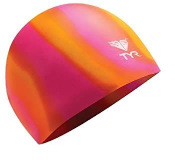 (Orange/Pink) - TYR Multi Silicone Cap Orange/Pink