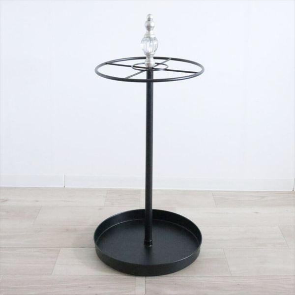 アンティーク調 アイアン傘立 アンブレラスタンド ウッド＆アイアン 丸