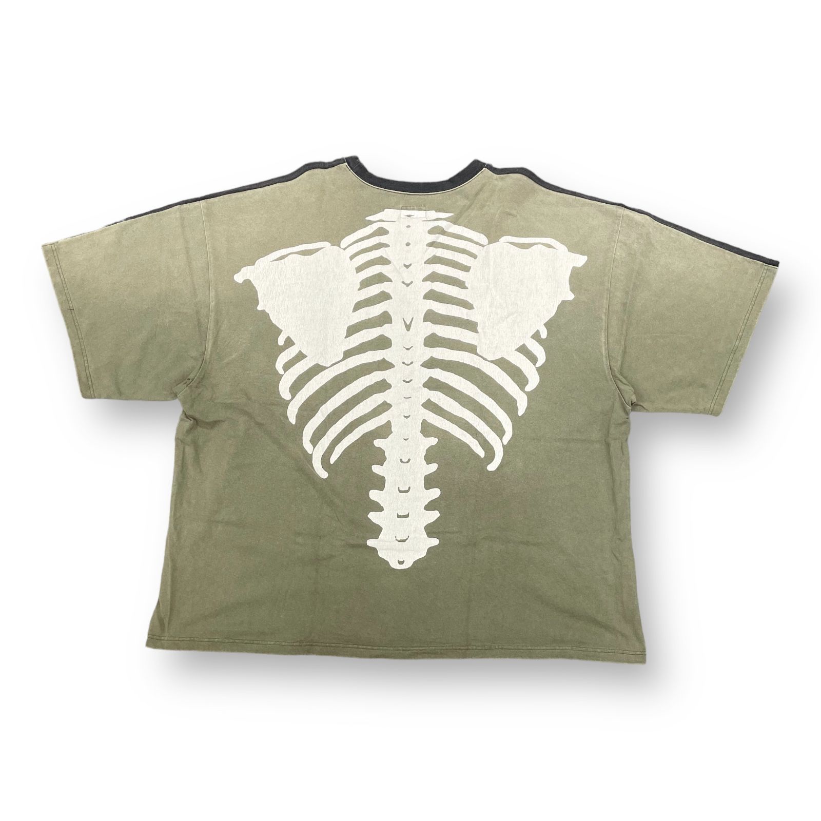独特な KAPITAL 天竺 ボーンプリント Tシャツ ポケット BIG BONE 2TONE トップス