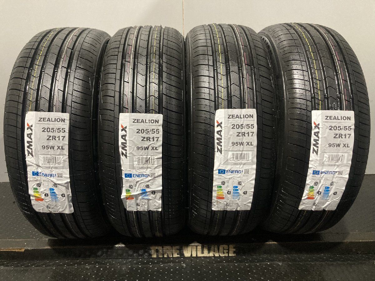 【新品】札幌発 引取可 2024年製 ZMAX ZEALION 205/55ZR17 95W 17インチ 夏タイヤ 4本 キックスe-POWER ヴォクシー等 バラ売り可　(KTN653) 新品】札幌発 引取可 2024年製 ZMAX ZEALION 205/55ZR17 95W 17インチ