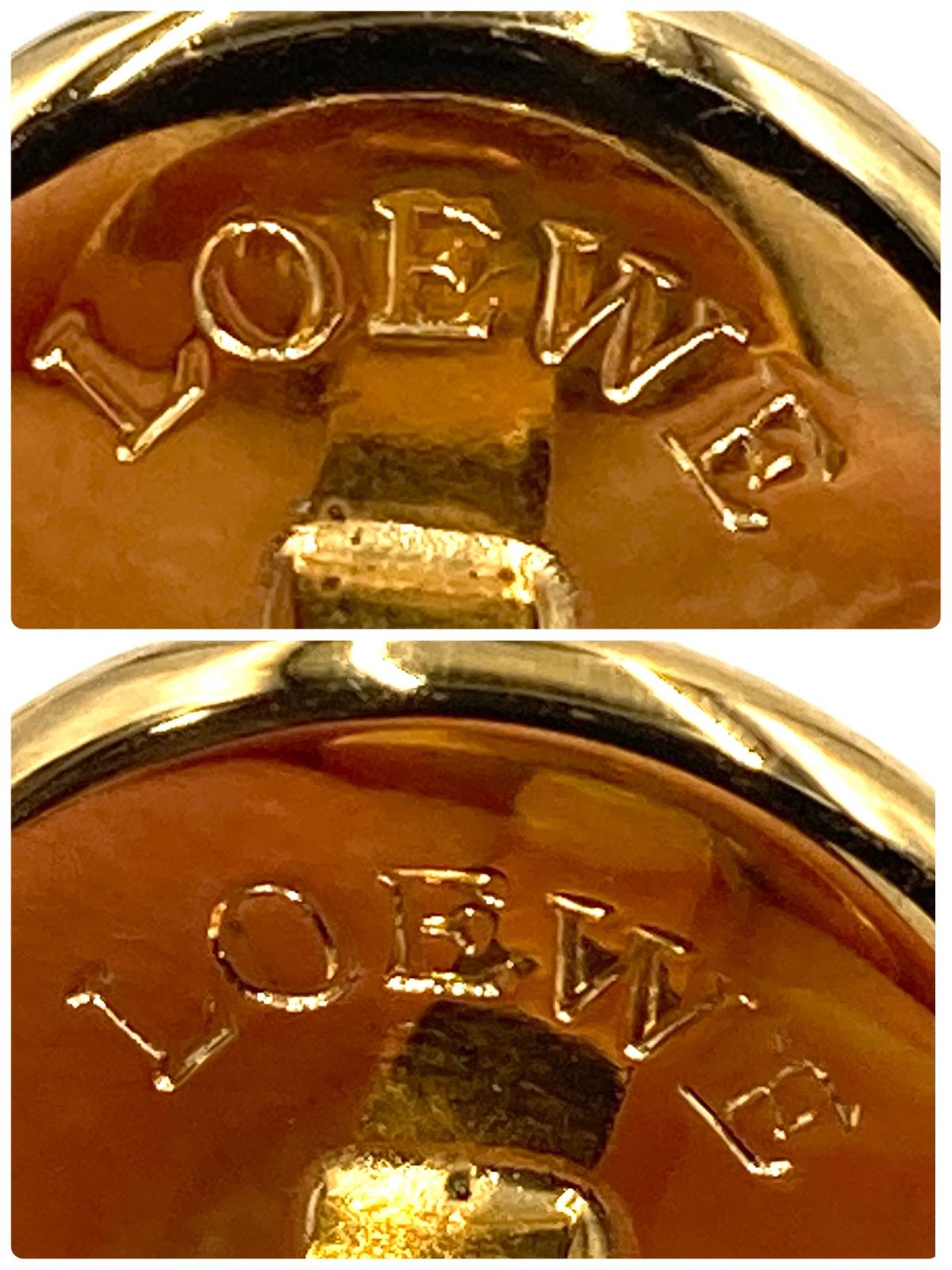 □美品□LOEWE ロエベ カフスボタン カフリンクス ゴールド