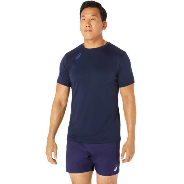 asics アシックス DRY SS T SHIRT ミッドナイト 2XL 2051A331 400 | スポーツ用品 スポーツ グッズ ツール アクセサリー 雑貨 小物 使いやすい バレーボール 衣類 メンズ 男性用 2XL シャツ Tシャツ 練習用