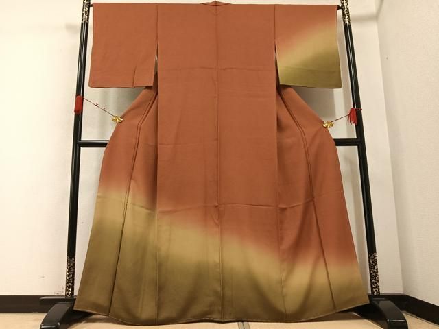平和屋着物●訪問着 江戸小紋 鮫小紋柄 暈し染め 正絹 ♥ AABB1506ph