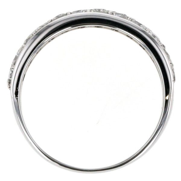 Pt850 プラチナ リング ダイヤモンド 1.43ct パヴェ フラット