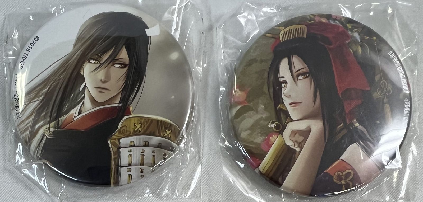 新品★刀剣乱舞【次郎太刀】EDイラスト缶バッジ★2点セット 未開封 続 刀剣乱舞-花丸- アニメイトポイント景品 EDイラスト缶