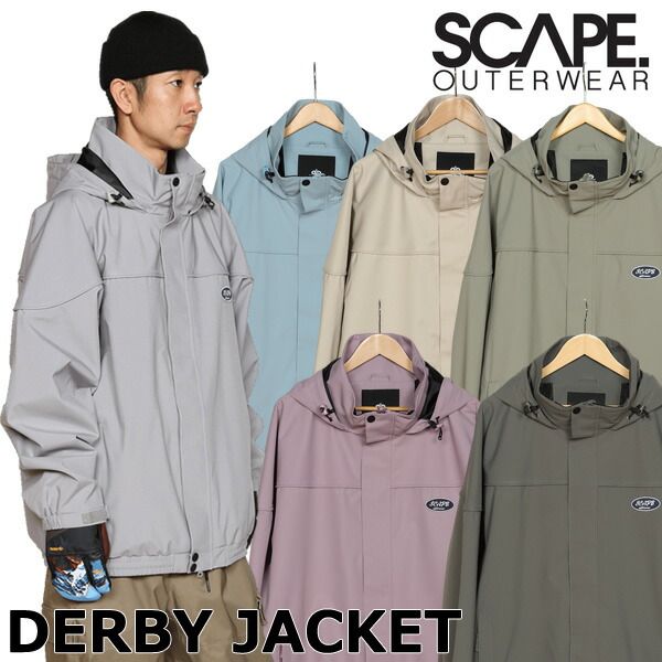 23-24 SCAPE/エスケープ DERBY JACKET ダービージャケット メンズ レディース 防水ジャケット スノーボードウェア スノーウェアー 2024 型落ち S LIGHT-KHAKI @超メルカリ市