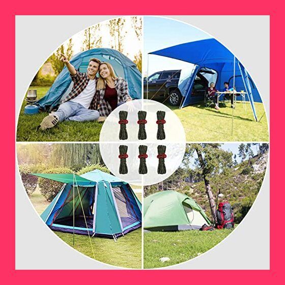 スタッフおすすめ！】WWW テントロープ ガイロープ 6本セット 4m