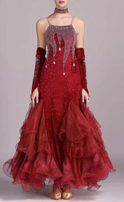 ヤナギダダンス ピンク ラテンドレス ハートYANAGIDA danceWear つまま
