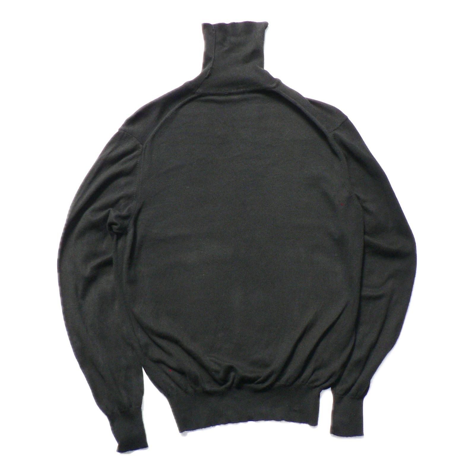 【1999】90s "本人期" HELMUT LANG black cotton turtle neck knit archive