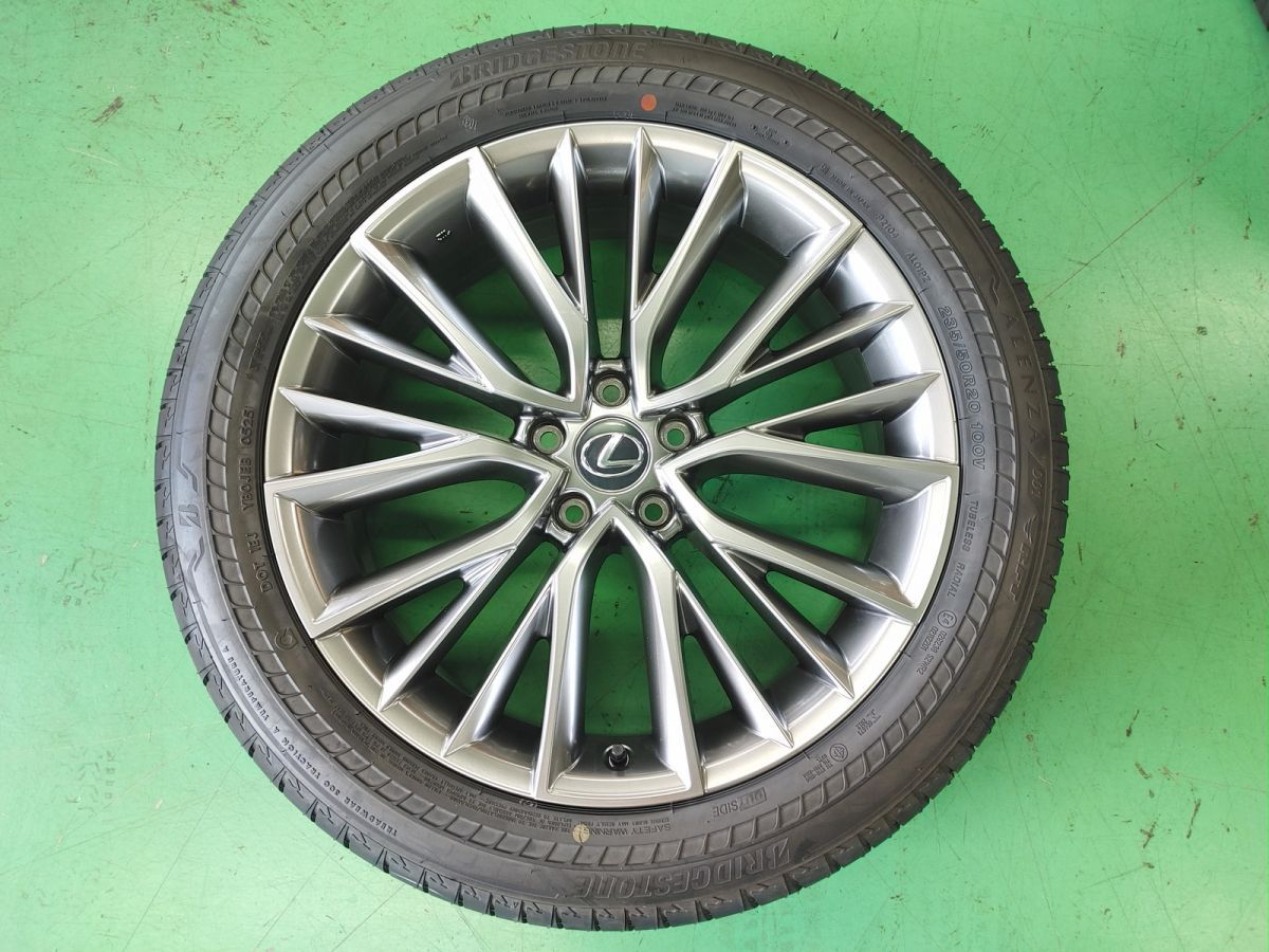 レクサス 20 NX バージョンL 20インチ 純正アルミホイール付ランフラットタイヤ 4本SET 235 50R20 製 7.5J 35 5H 114.3 新車外し品