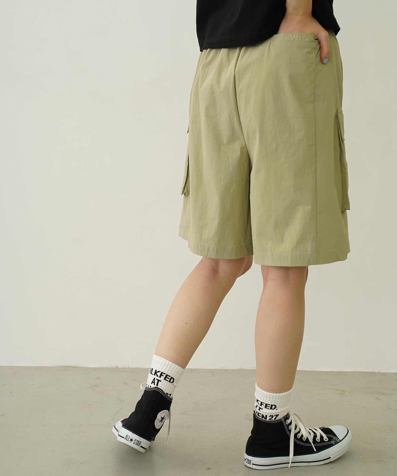 緑 ショートパンツ