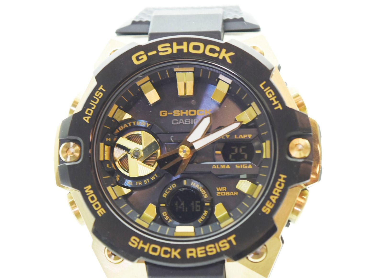 ジーショック G-SHOCK CASIO カシオ 電波ソーラー 腕時計 黒 GST