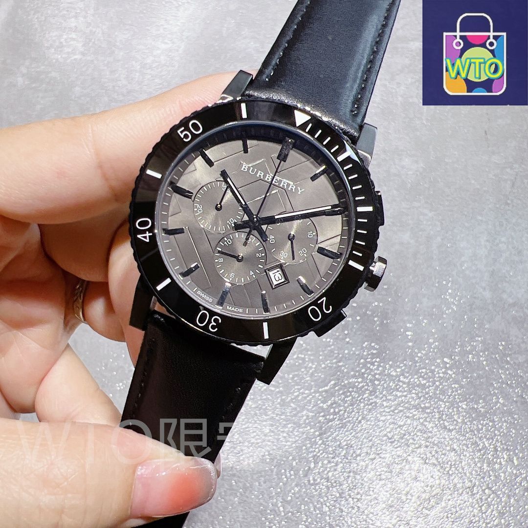 BURBERRY バーバリー メンズ腕時計 44mm｜セラミックベゼル×6針