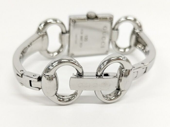 GUCCI トルナヴォーニ 120 ダイヤ4P 動作品 GUCCI グッチ トルナヴォーニ 120 4Pダイヤ シルバー×ブラック