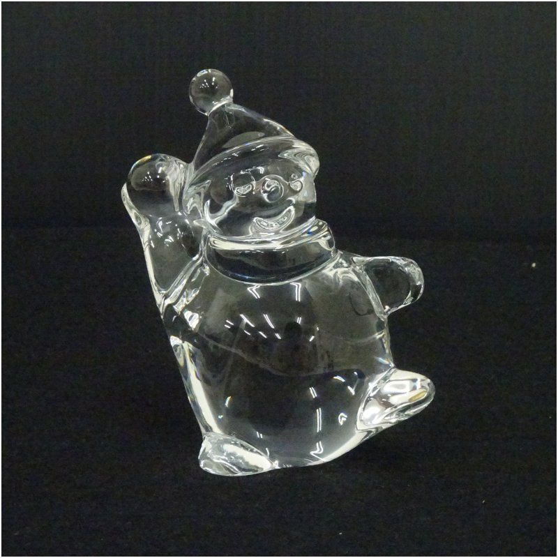 バカラ スノーマン クリスタルガラス置物 おしゃれ かわいい