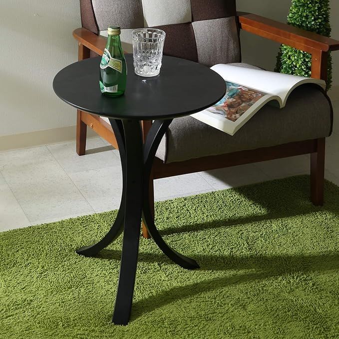 不二貿易 サイドテーブル ナイトテーブル 丸 幅40×奥行40×高さ54cm