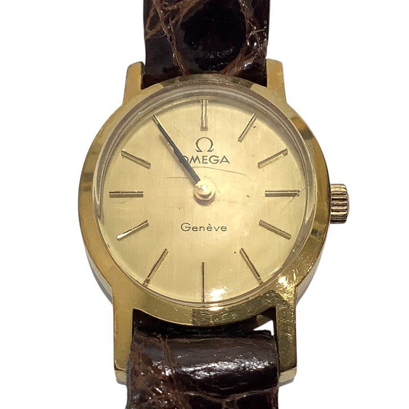 オメガ OMEGA Geneve ジュネーブ 511.0411 cal.625 手巻き オーバル 文字盤ゴールド色 ベルト劣化 風防傷あり KB-9994