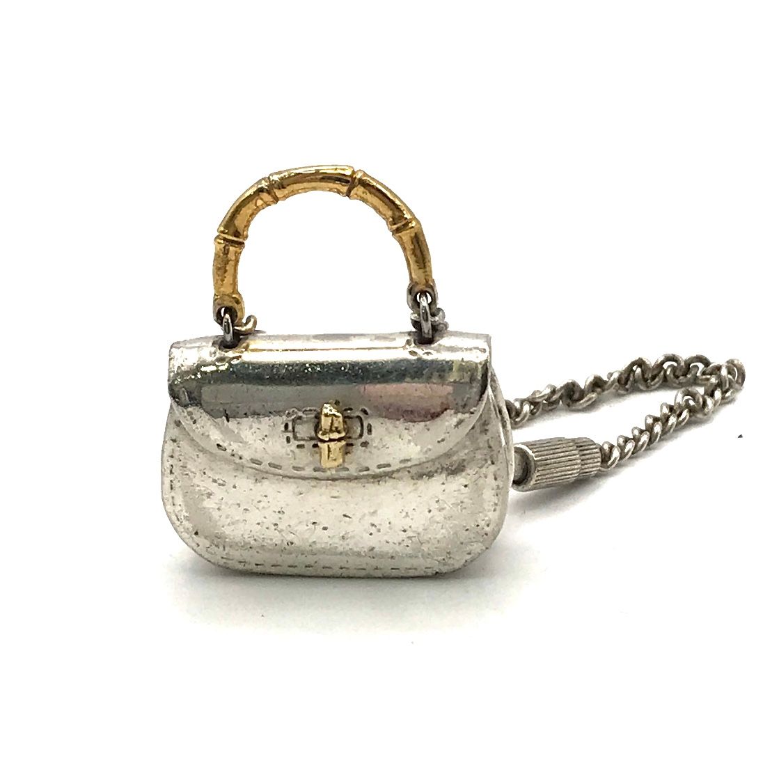 GUCCI グッチ バンブー バッグ チャーム シルバー ゴールド GUCCI グッチ バンブー バッグ チャーム シルバー ゴールド