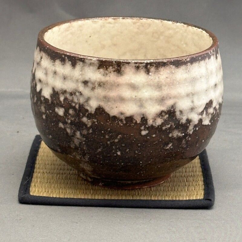 菊池正博　窯変緑形茶碗　茶道　ガラス 菊池正博 窯変緑形茶碗 茶道 ガラス 茶道具 義山 振り出し 瓢型 銀