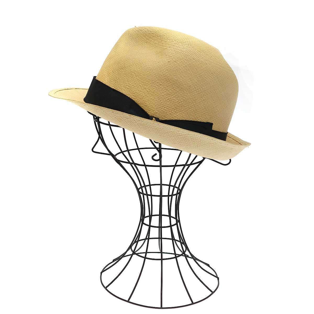 Borsalino ボルサリーノ ストローハット 140842 アイボリー 59