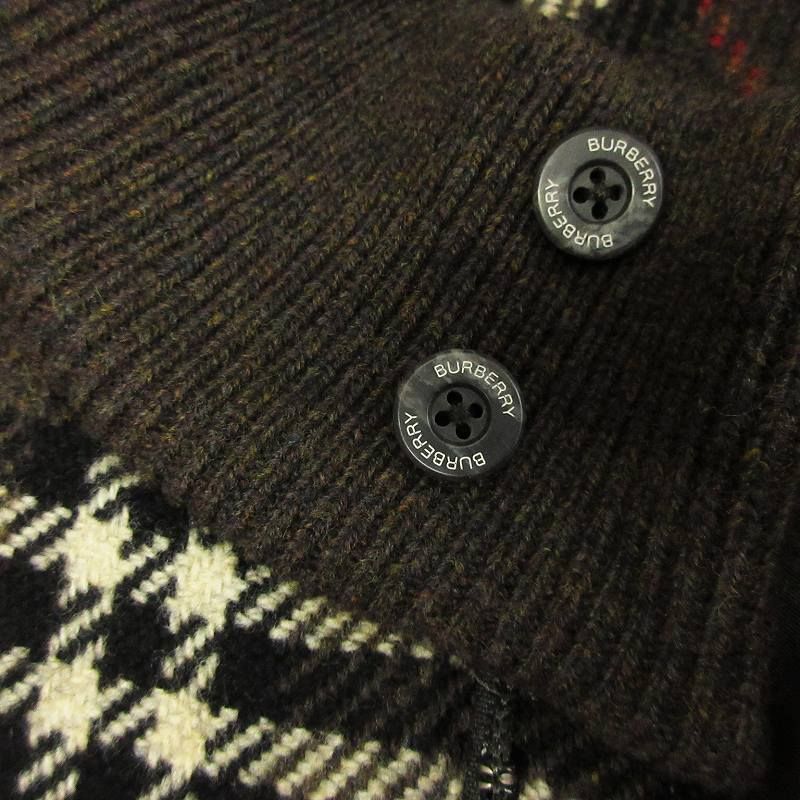 美品⭐︎バーバリーロンドン ジップアップウールニットブルゾン ノバチェック M バーバリー ノバチェック ドライバーズニット ジップアップブルゾン