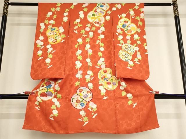 楽天市場】鶴柄 着物の通販 子供用 鶴刺繍 和服 青黒ストライプ