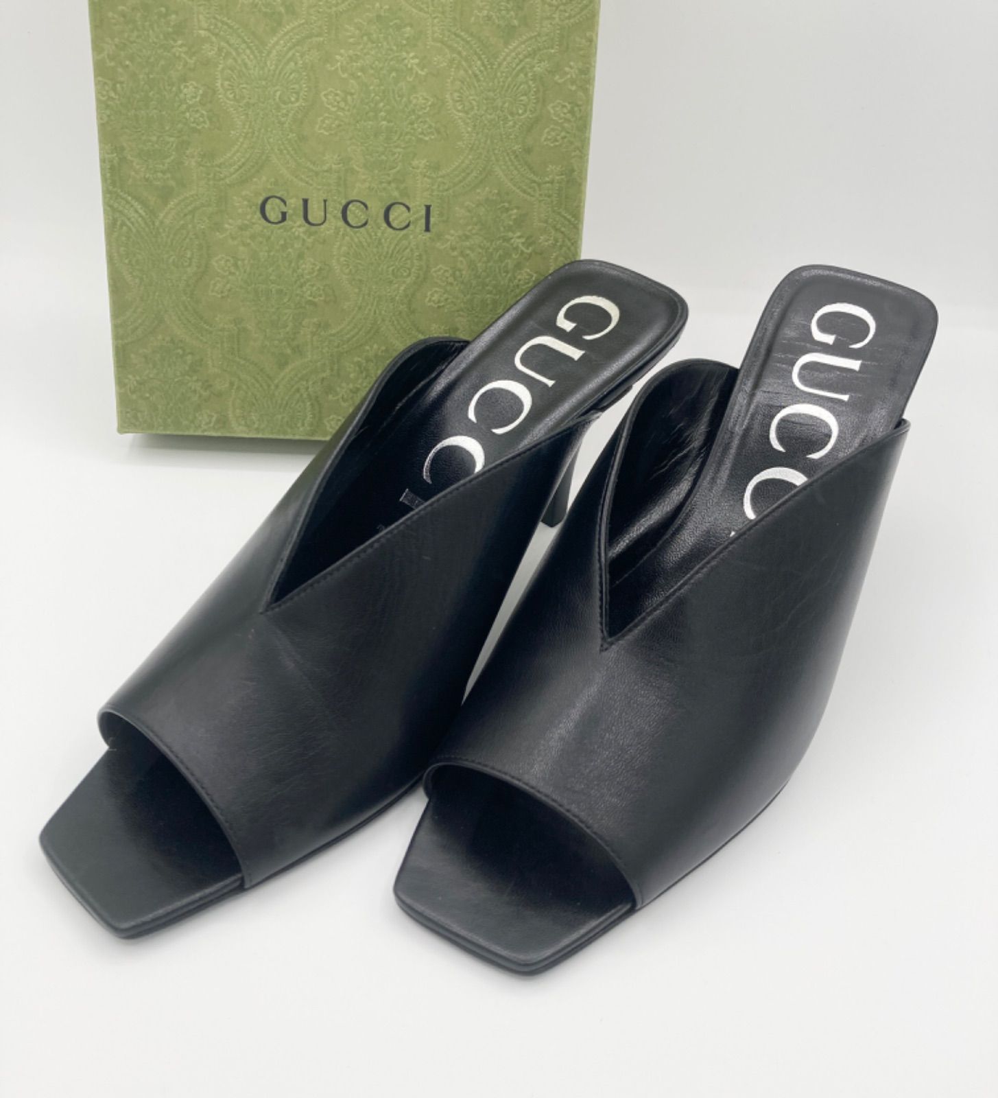 GUCCI グッチ ミッドヒール サンダル 39＋ 695309 - メルカリ