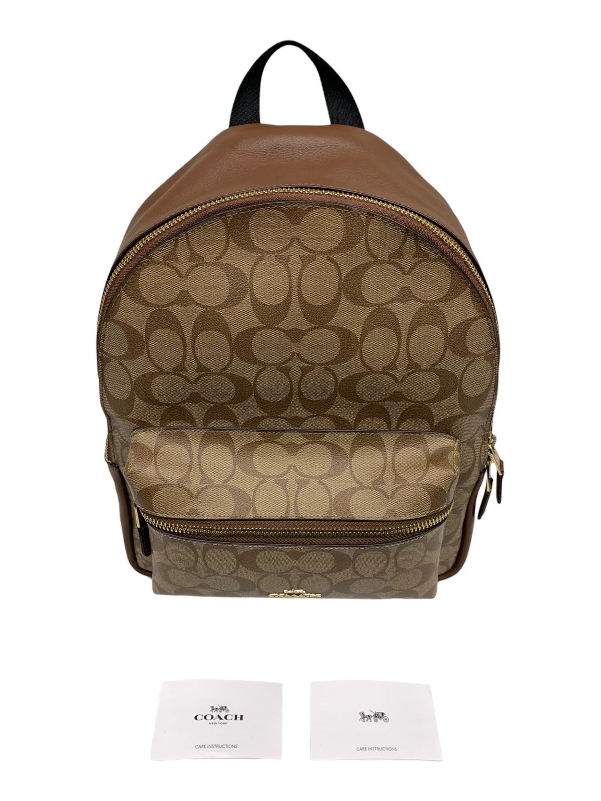 COACH (コーチ) シグネチャー PVC レザー バックパック リュックサック