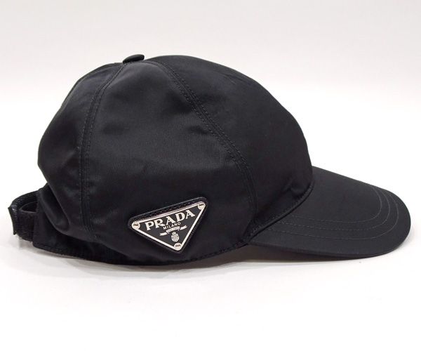 質コニシ】【PRADA/プラダ】ベースボールキャップ 帽子 黒