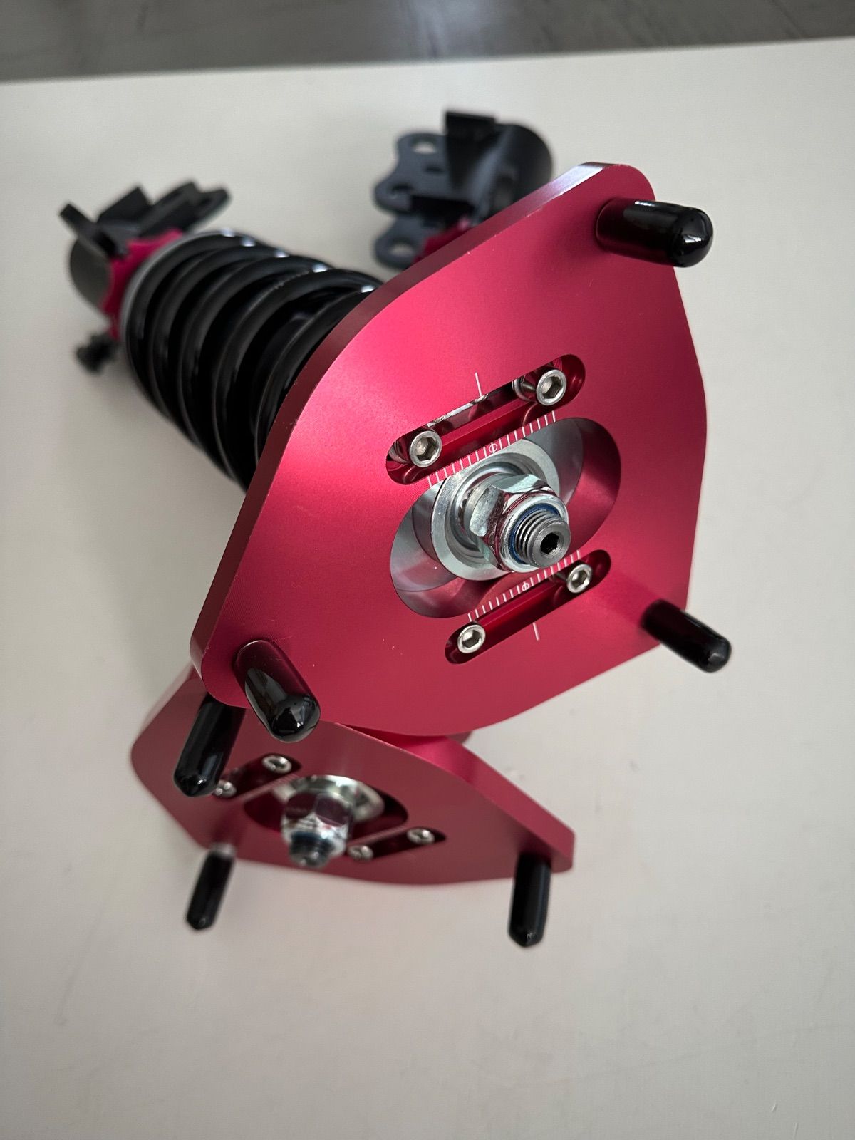 50プリウスピロアッパーキャンバー調整付きフルタップ減衰36段調整車高調フロント左右セット