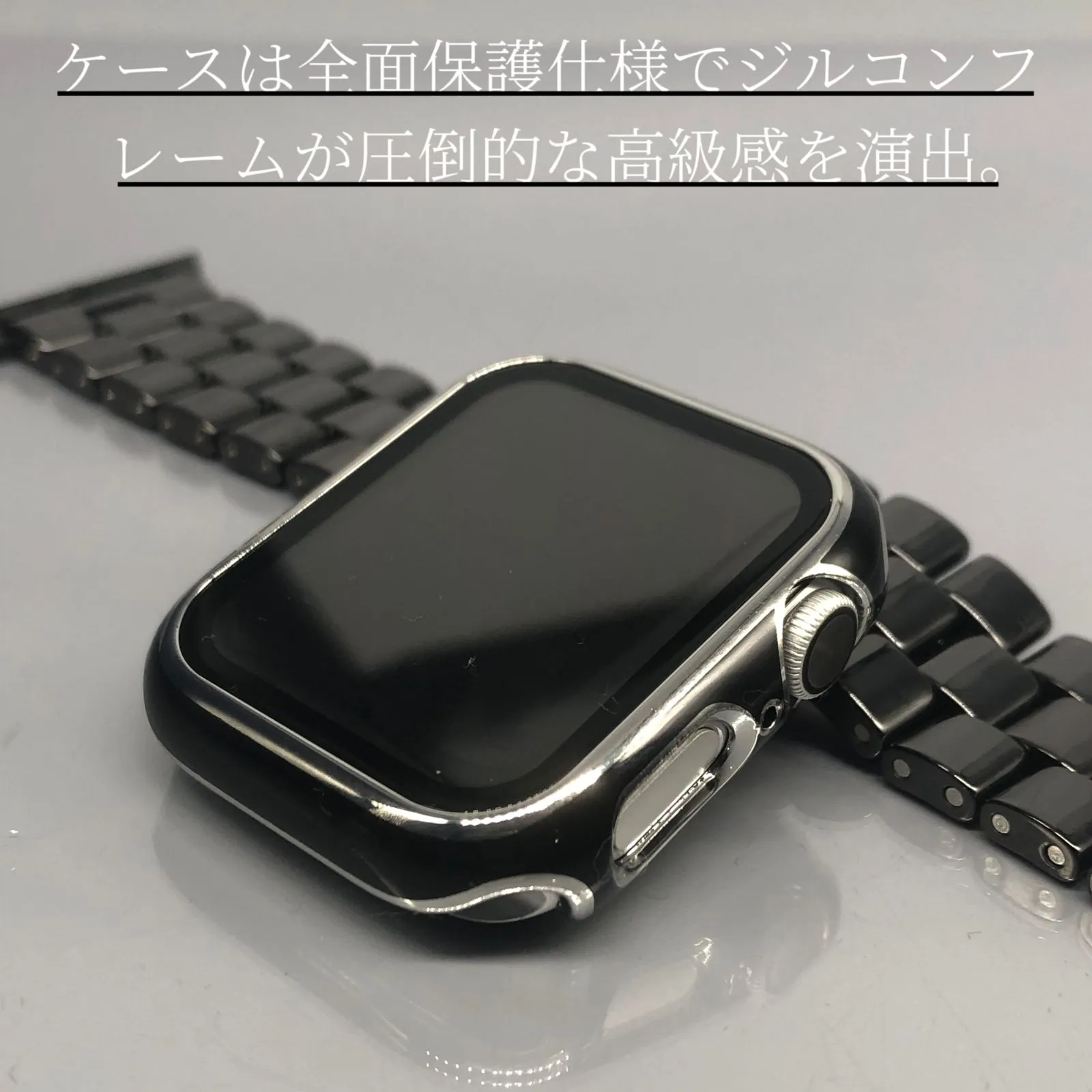 アップルウォッチステンレスバンド 彫刻Apple Watchケース カバー 実直 